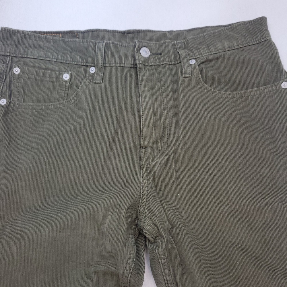 Levi's 502 Regular Tapered Corduroy Pants Mens 32x34 Olive Green Stretch - Picture 2 of 12